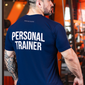 Hardcore Training Camiseta Azul Personal Trainer Masculina Edi O