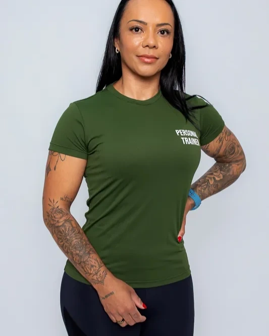 Baby Look Verde Escura Personal Trainer 