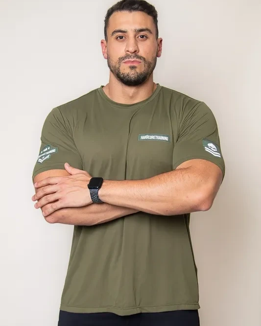 Camiseta de Treino Verde Militar Academia