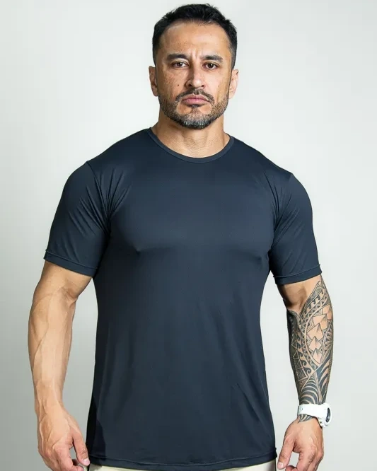 Camiseta Chumbo Lisa Masculina Academia Hardcore Training