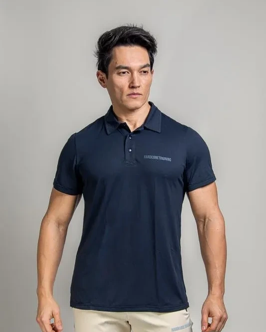 Camisa Polo Casual Preta Dry Masculina Hardcore Training Academia 