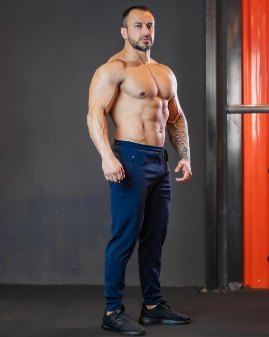 Calça Azul Jogger Masculina Academia Hardcore Training