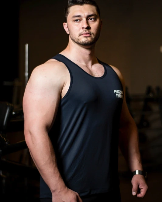 Regata Preta Personal Masculina Academia Hardcore Training