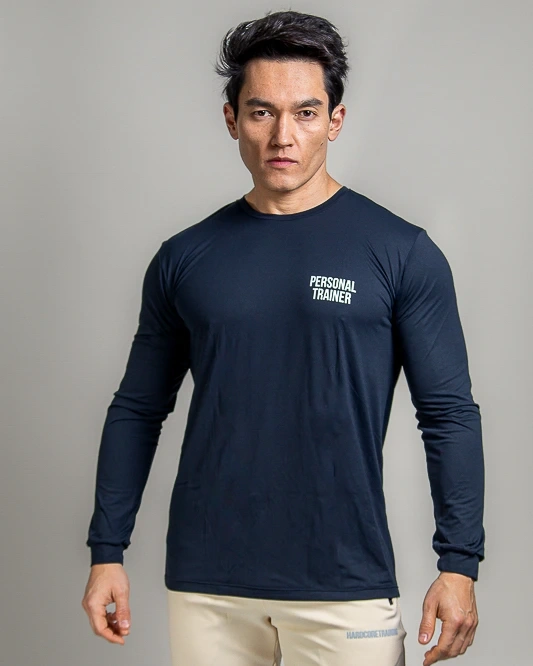 Camiseta Manga Longa Preta Personal Trainer Masculina 