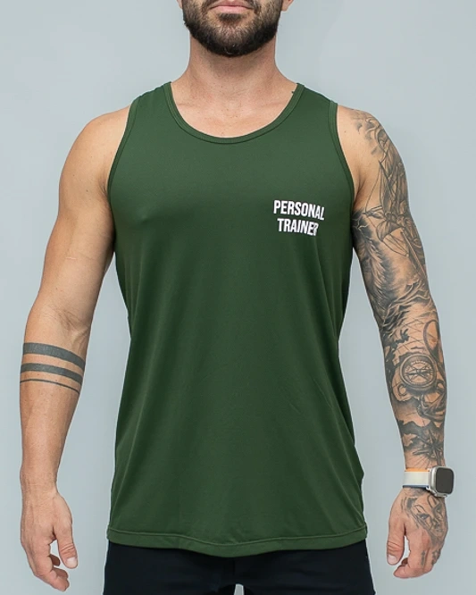 Regata Verde Escuro Personal Trainer Masculina 