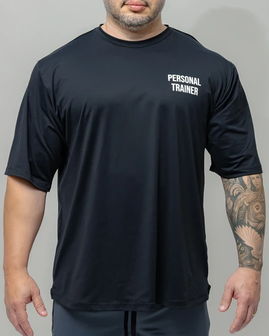 Camiseta Oversized Preta Masculina Personal Trainer